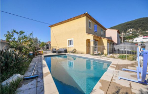 Beautiful home in La Farlede with Outdoor swimming pool, WiFi and 2 Bedrooms
